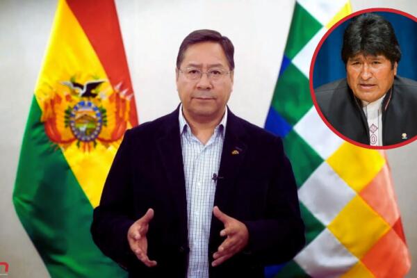 El actual presidente de Bolivia, Luis Arce, y el exmandatario de esta nación, Evo Morales. Foto: Fuente externa.