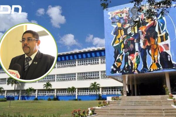 El decano de la Facultad de Ingenieria y Arquitectura de la UASD, Omar Segura denunció que no reciben apoyo por parte del rector. Foto: CDN Digital