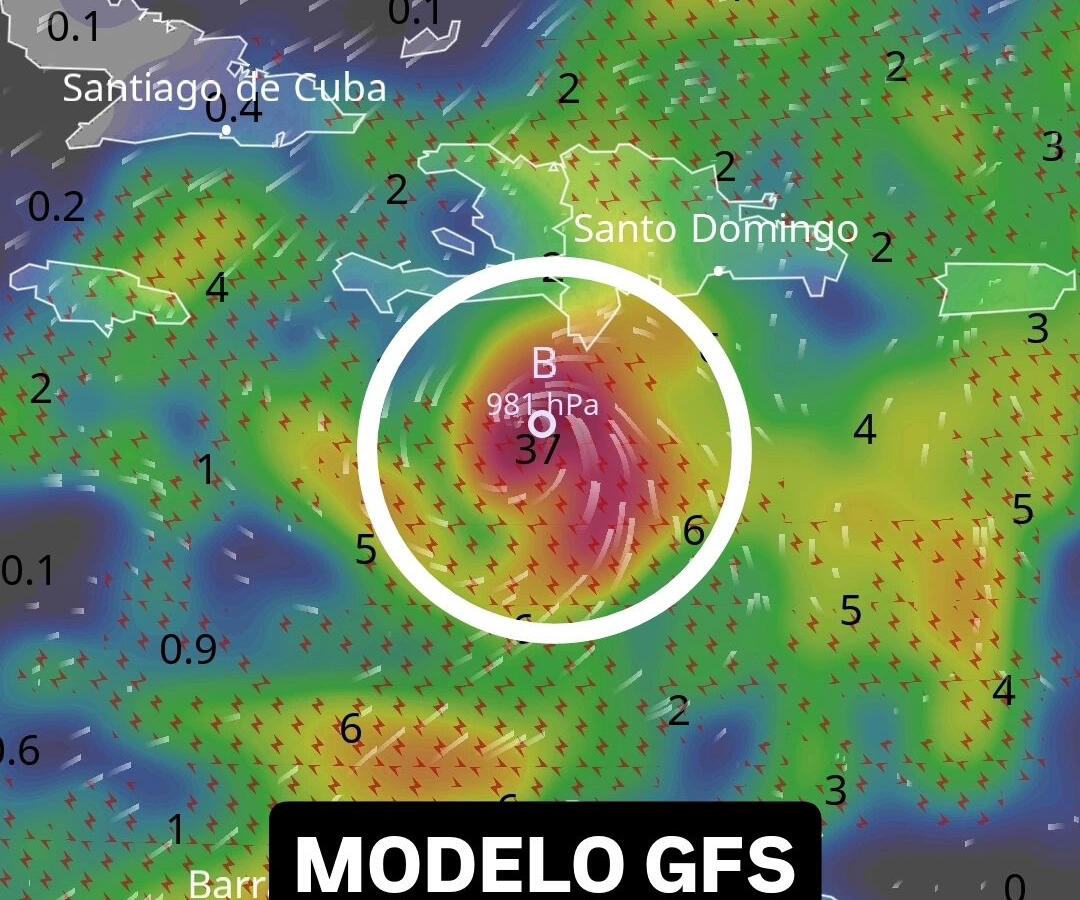 Ciclón zurdo amenaza con tormenta en RD