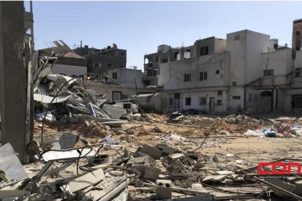 Israel atacó este martes un edificio residencial en la ciudad Beit Lahiya en la Franja de Gaza. Foto: Fuente externa 