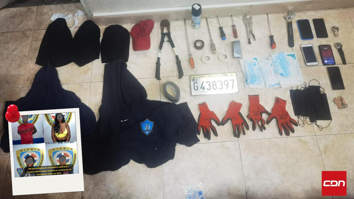 La Policía Nacional arrestó a antisociales dedicados a cometer robos a nacionales chinos en San Pedro de Macorís.