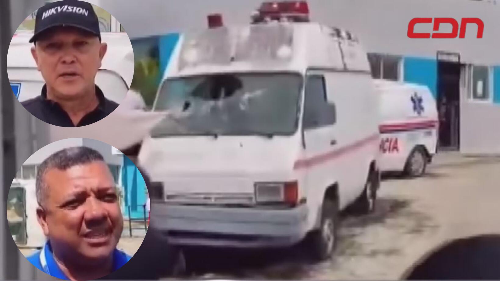 Multitud enardecida intenta voltear ambulancia por falta de servicios en el Hospital de Loma De Cabrera