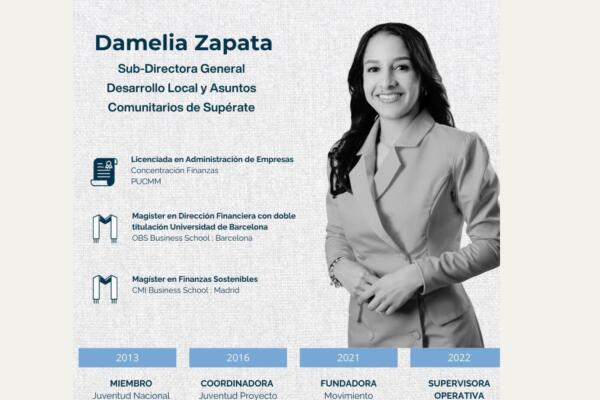 Presidente designa a Damelia Zapata como subdirectora de Supérate