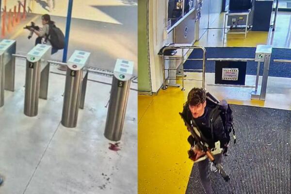 Sospechoso armado durante ataque terrorista en la sede del Centro Aeroespacial y de Aviación Turco (TUSAS) en Ankara. EFE