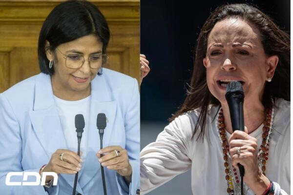  Delcy Rodríguez y María Corina Machado