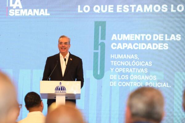 Presidente Luis Abinader, durante LAsemanal