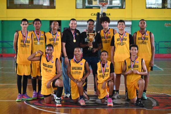 Club Rafael Barias, campeón del torneo de basket masculino U14 ABADINA 2024
