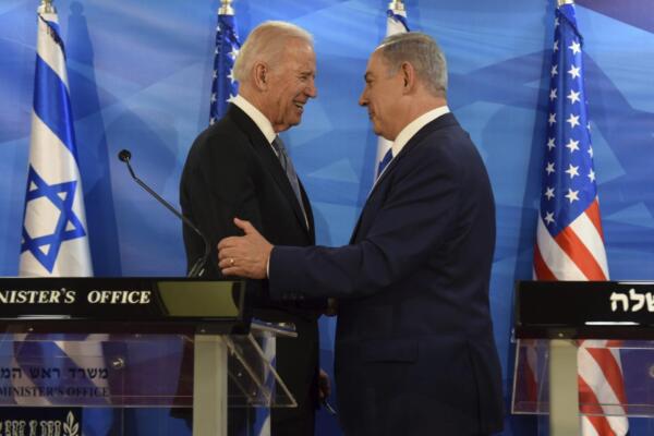  Benjamín Netanyahu y el presidente de EE.UU., Joe Biden. EFE/Debbie Hill / Pool
