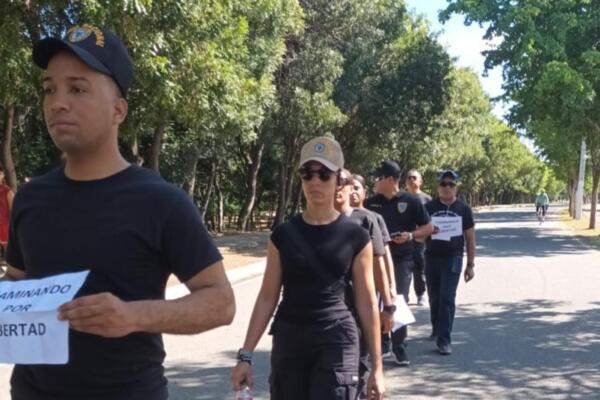 Policía Nacional participa en la Caminata por la Libertad.(foto, fuente externa)