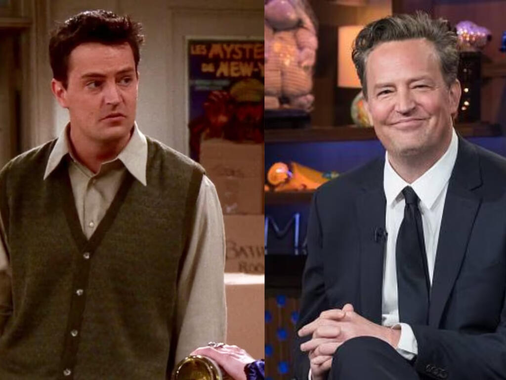 "Chandler Bing" (izq.), el entrañable personaje que hizo famoso a Matthew Perry