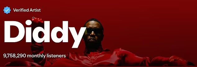 A mitad de septiembre 2024, el perfil de Spotify de Puff Daddy indicaba que recibe 9.758.290 escuchas mensuales.