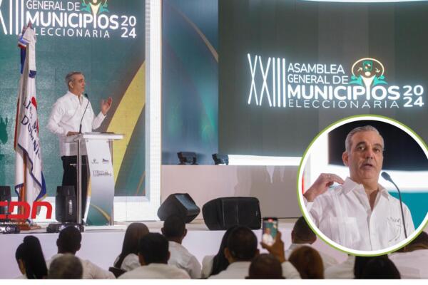 El presidente habló en la XXIII Asamblea General de Municipios 2024. Foto: Fuente externa 