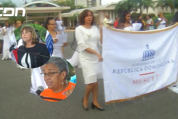 La UASD realizó la marcha de las novias pidiendo al Gobierno la tipificación y establecimiento de las cifras oficiales de feminicidios. Foto: CDN Digital