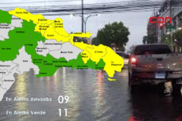 COE informó que mantiene alerta amarilla para nueve provincias y verde para 11. Foto: CDN Digital 
