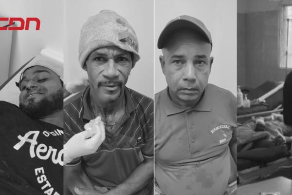 Hombres con heridas de machetes luego de enfrentamiento en Villa Altagracia.