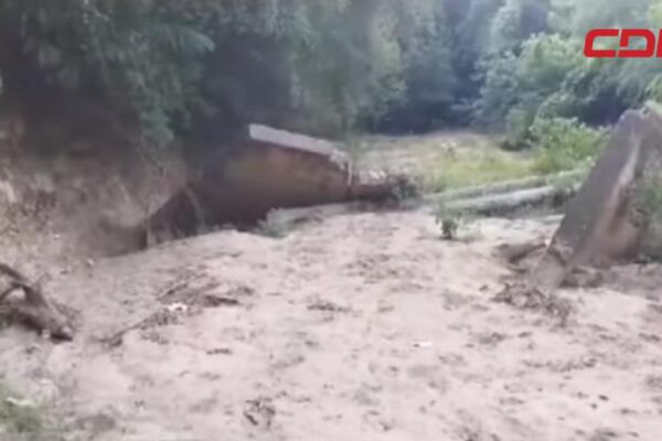 Según explicaron los residentes, el puente lleva varios años en esas condiciones y cada vez que llueve quedan incomunicados.