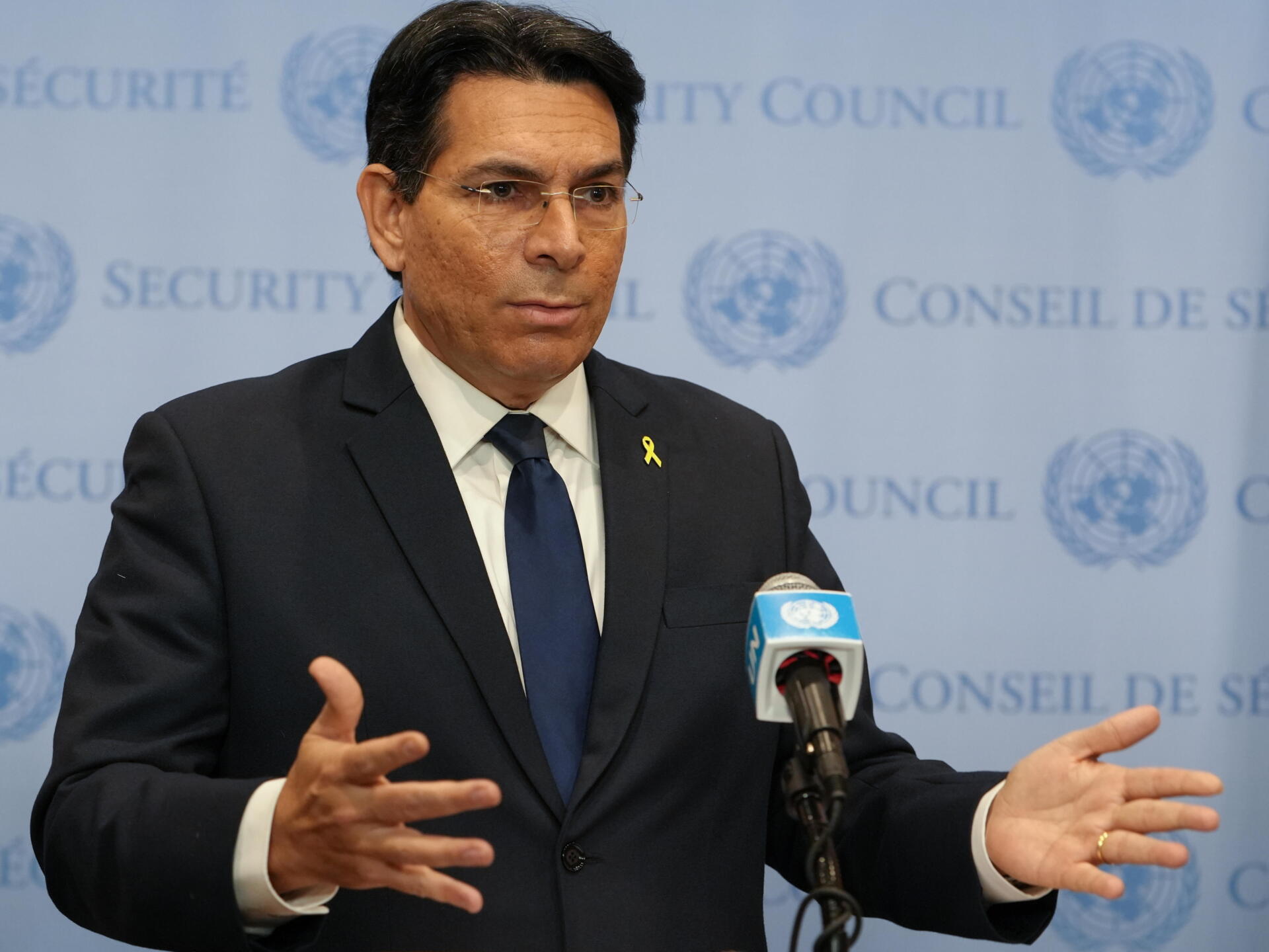 Fotografía de archivo del embajador de Israel ante las Naciones Unidas, Danny Danon, en la Sede de las Naciones Unidas en Nueva York, Nueva York,