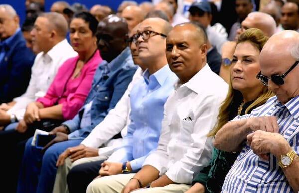 Hipólito Mejía, Eulalio Ramírez y Carolina Mejia