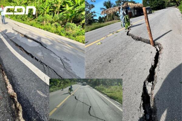 MOPC evalúa causas de las grietas en carretera Las Galeras-Samaná