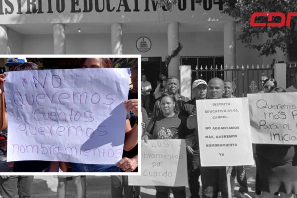 Los manifestantitas indicaron que el Minerd aun los mantiene en el banco de elegibles. 