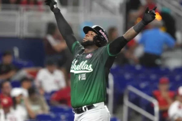 Miguel Sanó conectó jonrón en el primer partido de las Estrellas en Choque de Gigantes, antes de caer en semifinales frente a los Navegantes de Magallanes