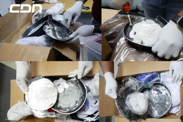 Decomisan sartenes con cocaína destinados a Alemania