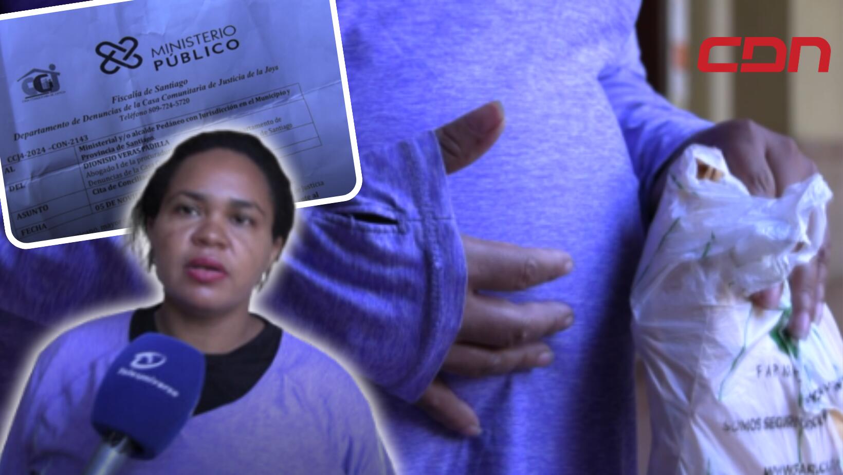 Mujer embarazada desalojada