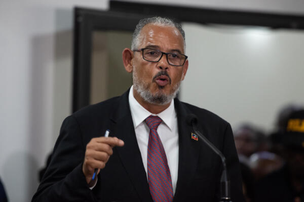 El primer ministro de Haití, Alix Didier Fils-Aimé,