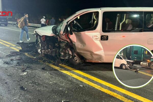 El incidente se produjo la madrugada de este lunes en la Circunvalación de Azua. Foto: CDN Digital 
