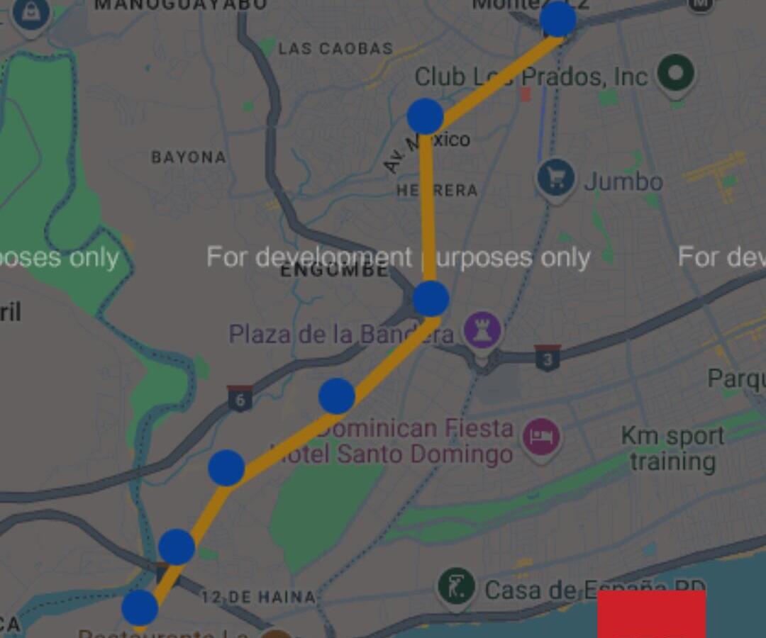 Mapa de la línea 3 del Teléferico de Santo Domingo.