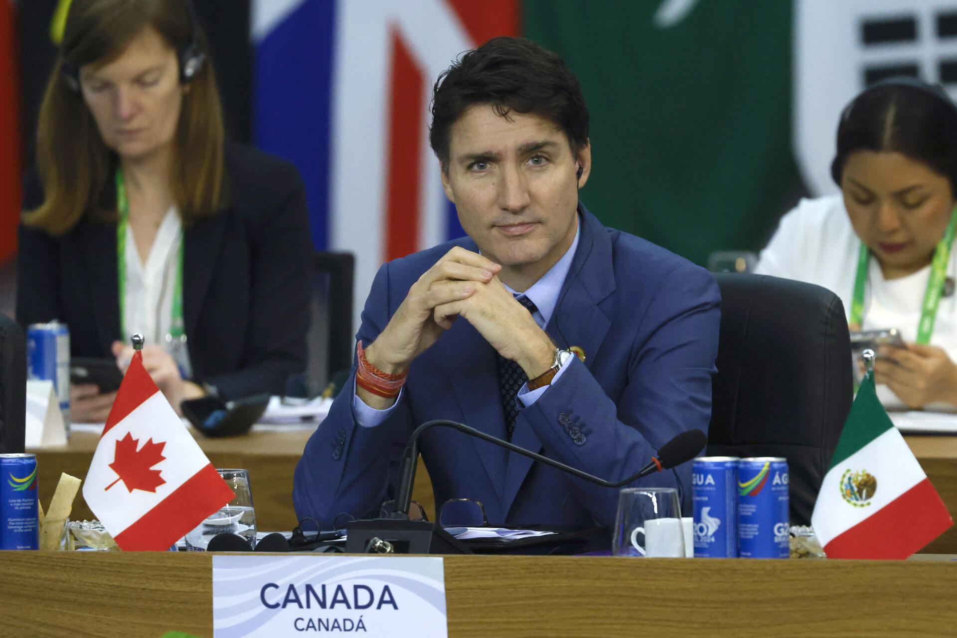 Fotografía de archivo del primer ministro de Canadá, Justin Trudeau, durante la apertura del segundo día de la Cumbre de jefes de Estado del G20 en Río de Janeir