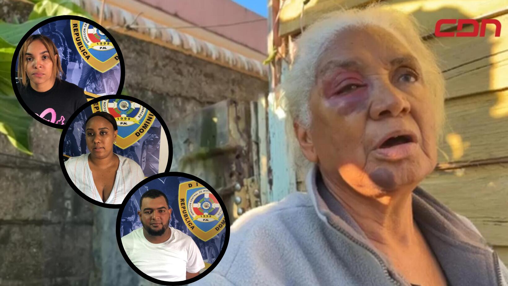Apresan tres personas que agredieron a golpes a una anciana en Villa Altagracia
