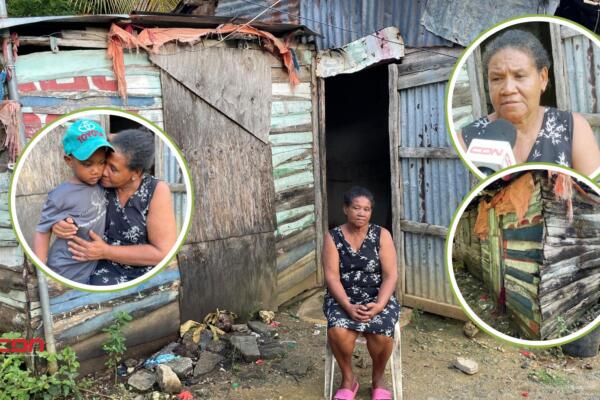 CDN pudo constatar que Marina del Villar, vive en condiciones de extrema pobreza. Foto: Fuente externa 