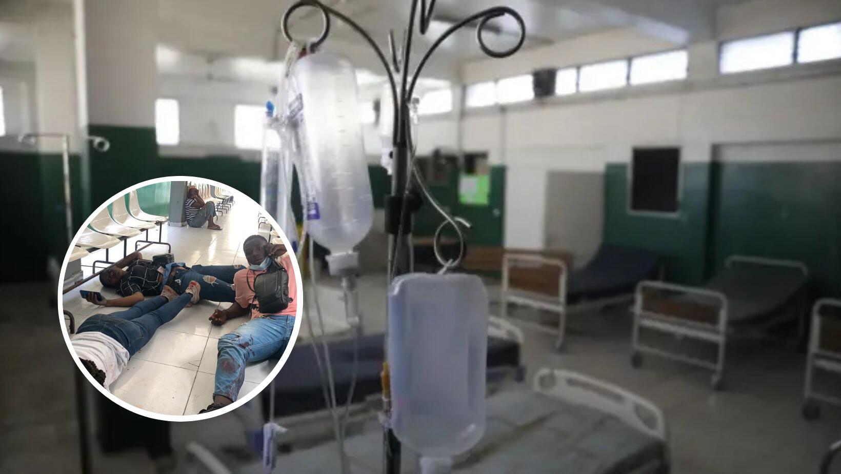 Periodistas heridos durante reapertura del Hospital General de Puerto Príncipe
