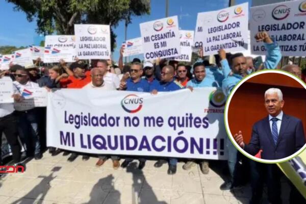 El presidente del Senado, Ricardo de los Santos,  pidió a los trabajadores estar tranquilos y confiar en el trabajo. Foto: Fuente externa 