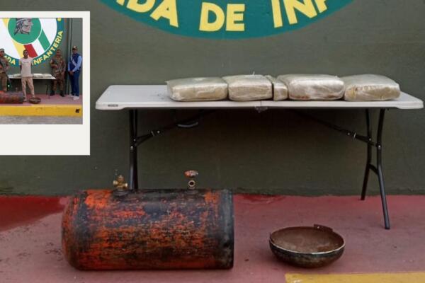 Ocupan 10 pacas de marihuana dentro de dos tanques de gas. (foto, fuente externa)