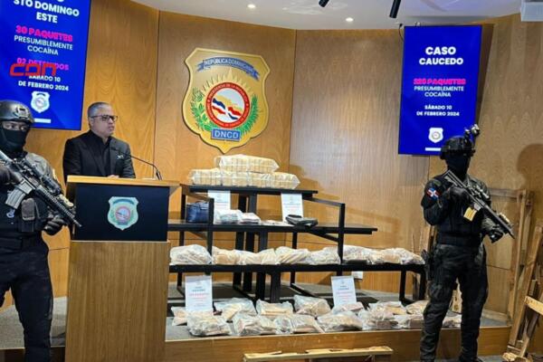DNCD da detalles incautación de drogas en el Puerto Punta Caucedo. (Foto, fuente externa)