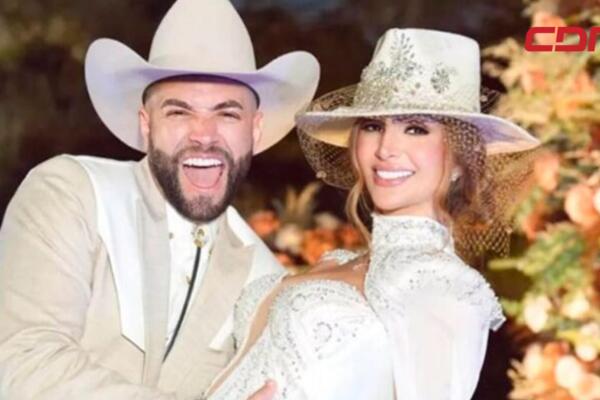 Nacho Mendoza y Melany Mille el día de su boda.