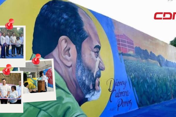 Mural en honor al fallecido líder social y comunitario Dionny Cabrera.