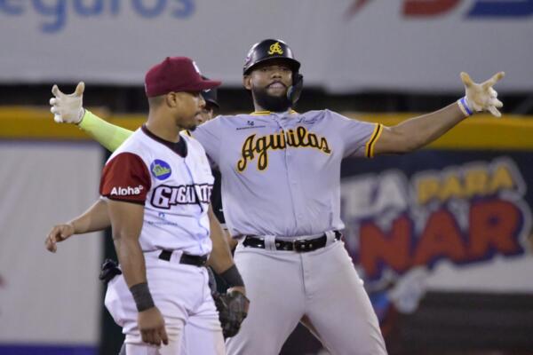 Jerar Encarnación conectó imparable determinante en la victoria de las Águilas Cibaeñas frente a los Gigantes del Cibao