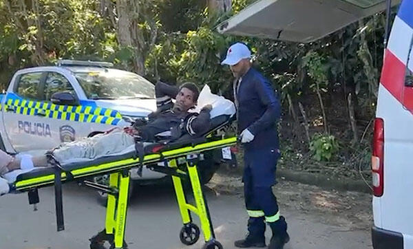 Juan de Jesús Recio herido a balazos dentro de una finca.FUENTE EXTERNA