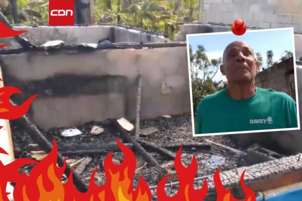 Un incendio destruyó la vivienda de Camilo Javier Inoa, un ciudadano no vidente de La Gina de Miches, dejándolo sin nada más que su vida.