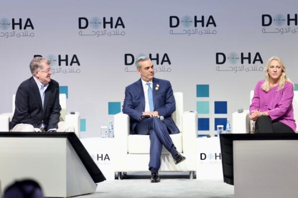 Presidente Luis Abinader, en el Foro de Doha, en Qatar.
