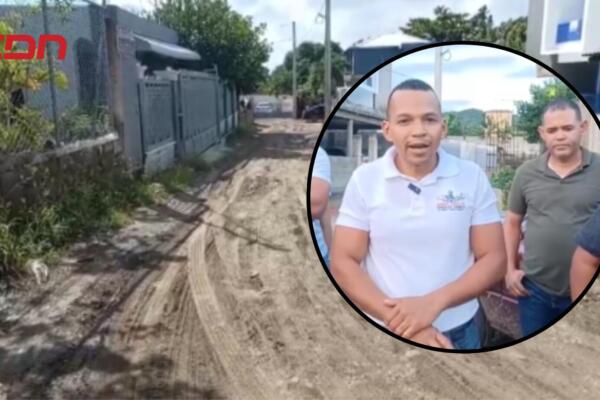 Residentes del barrio Luis Martínez, en la comunidad de Haina, en Tamboril.