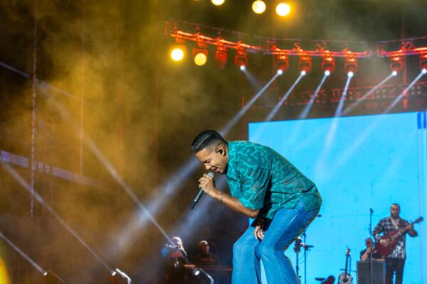 El artista Romeo Santos en su concierto 