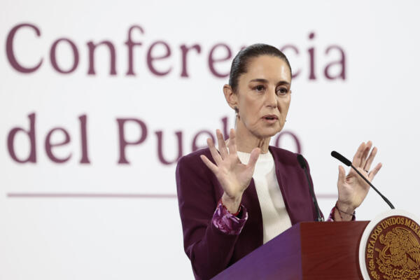 La Presidenta de México, Claudia Sheinbaum, habla La Presidenta de México, Claudia Sheinbaum, habla durante una conferencia