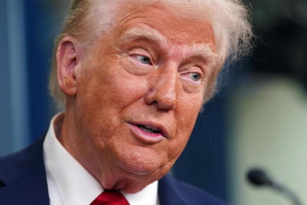 El presidente de Estados Unidos, Donald Trump, durante una rueda de prensa este jueves en la Casa Blanca