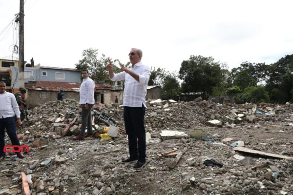  Luis Abinader realizó una visita de supervisión en los alrededores del Río Jaya. (Foto, fuente externa)