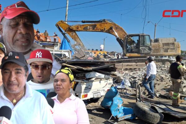 Quejas de comerciantes ante demolición de casetas en el Kilómetro 9 de la Autopista Duarte. 