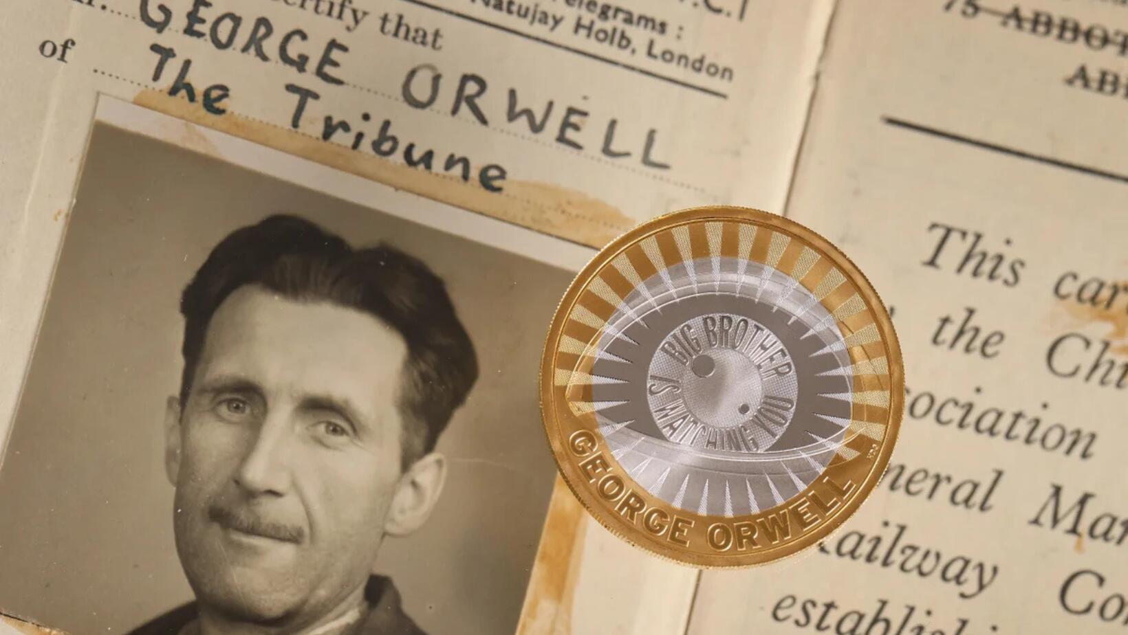 La Royal Mint presenta moneda en honor a George Orwell por su 75° aniversario luctuoso